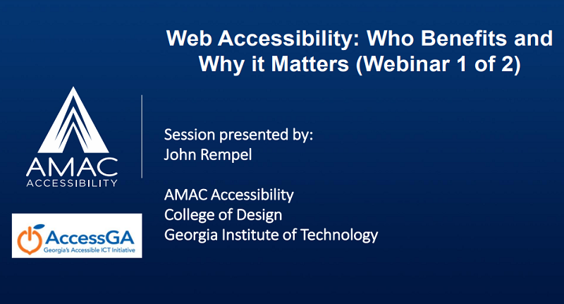Web Accessibility Who Benefits and Why It Matters Webinar Thumbnail