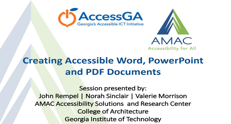 Creating Accessible Word PowerPoint and PDF Documents Webinar Thumbnail