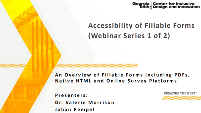 Accessibility of Fillable Forms Part One Thumbnail