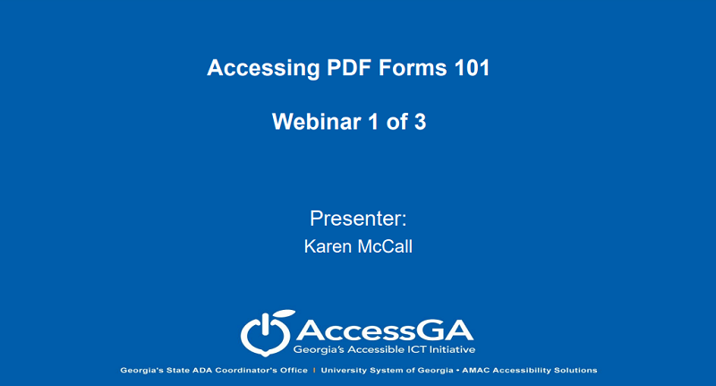 Accessing PDF Forms 101 (1 of 3)