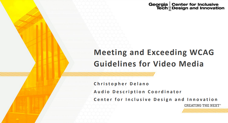 Meeting and Exceeding WCAG Guidelines for Video Accessibility Webinar
