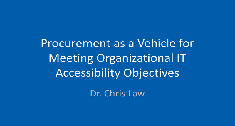 Meeting Organizational IT Accessibility Objectives Webinar