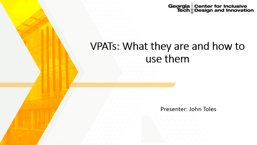 VPATs What They Are and How to Use Them